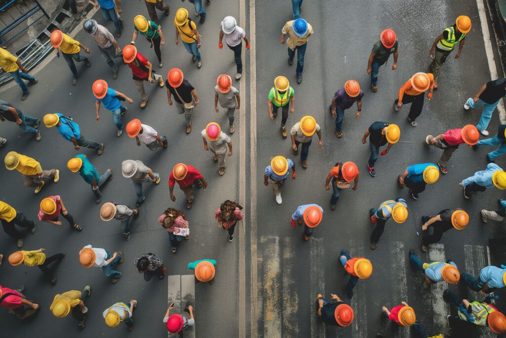 Construction People Wearing Hats